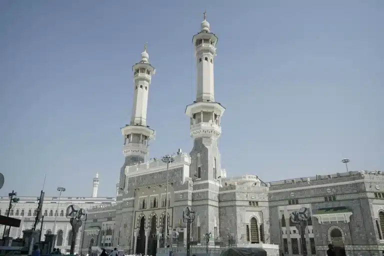 Ziyarat Places in Makkah – View of the Kaaba surrounded by pilgrims at Masjid al-Haram