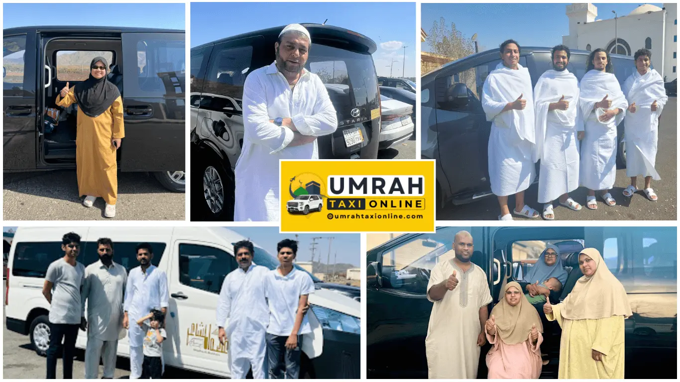 Book your Umrah taxi online for seamless Jeddah to Makkah, Madinah to Jeddah, and Makkah taxi services. Trusted taxi service in Saudi Arabia.